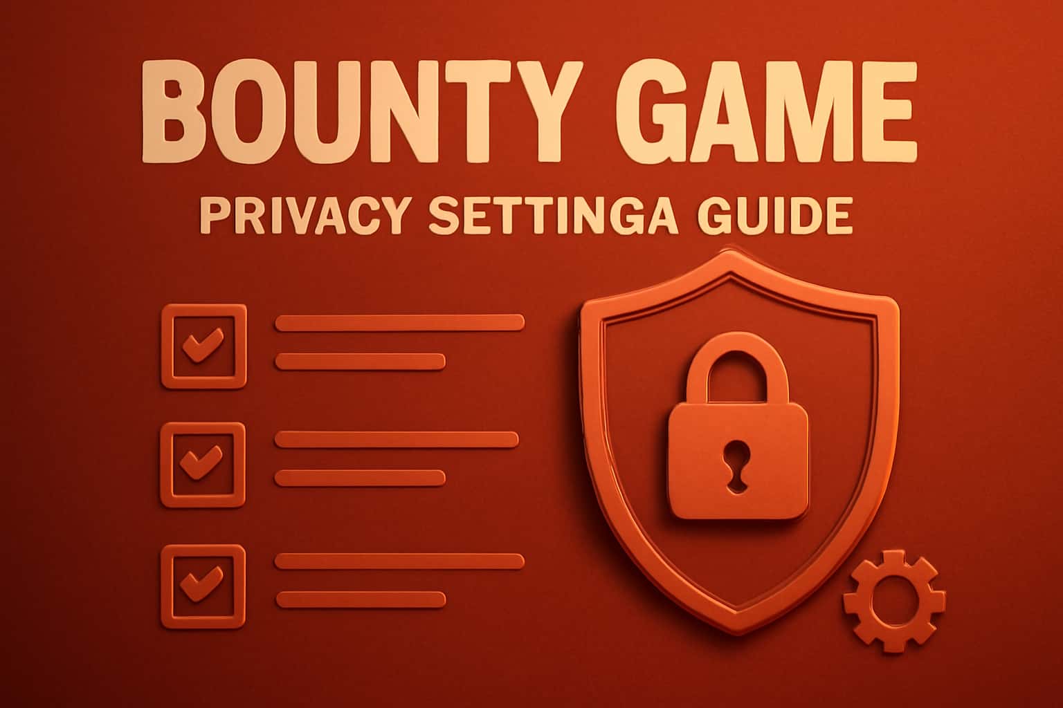 An informative scene illustrating the Bounty Game Privacy Settings Guide with neutral design elements.