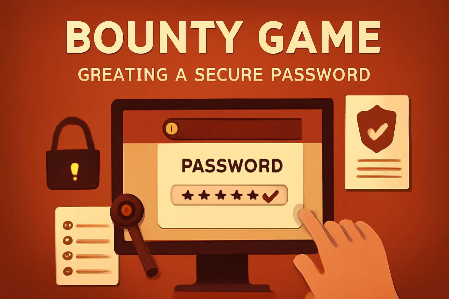 A visual representation of password security for Bounty Game.