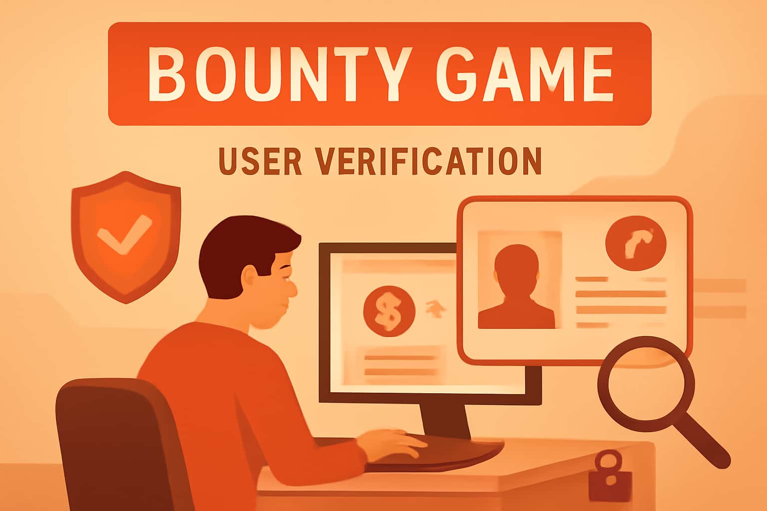 An abstract representation of the user verification process for Bounty Game.
