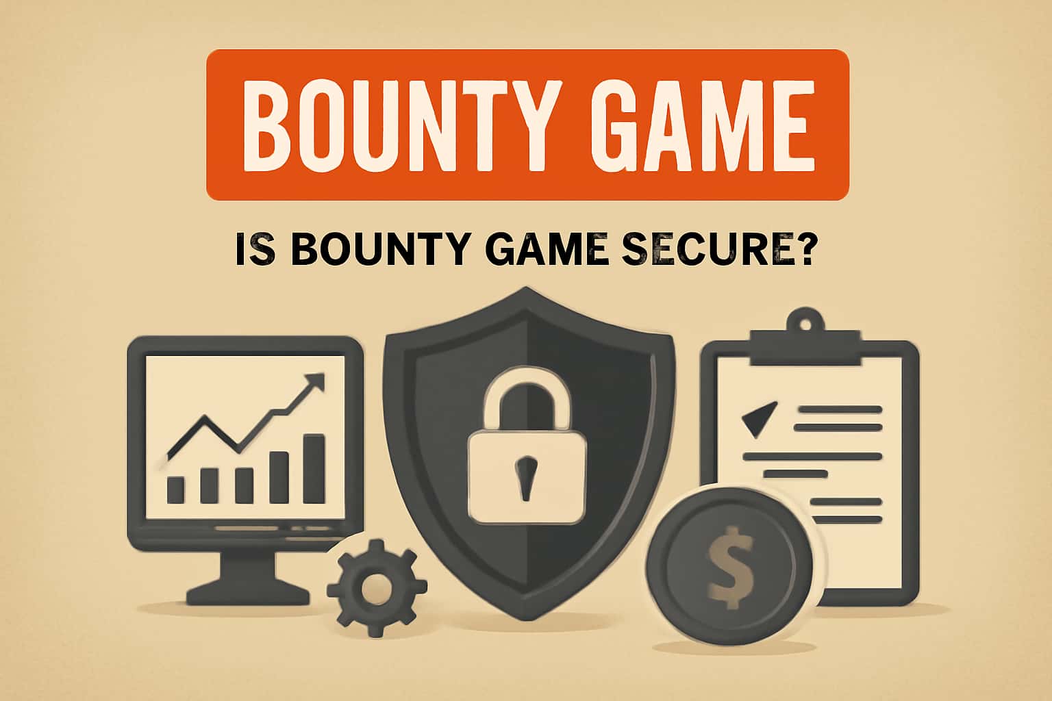 A high-tech representation of Bounty Game security features in a neutral informative setting.